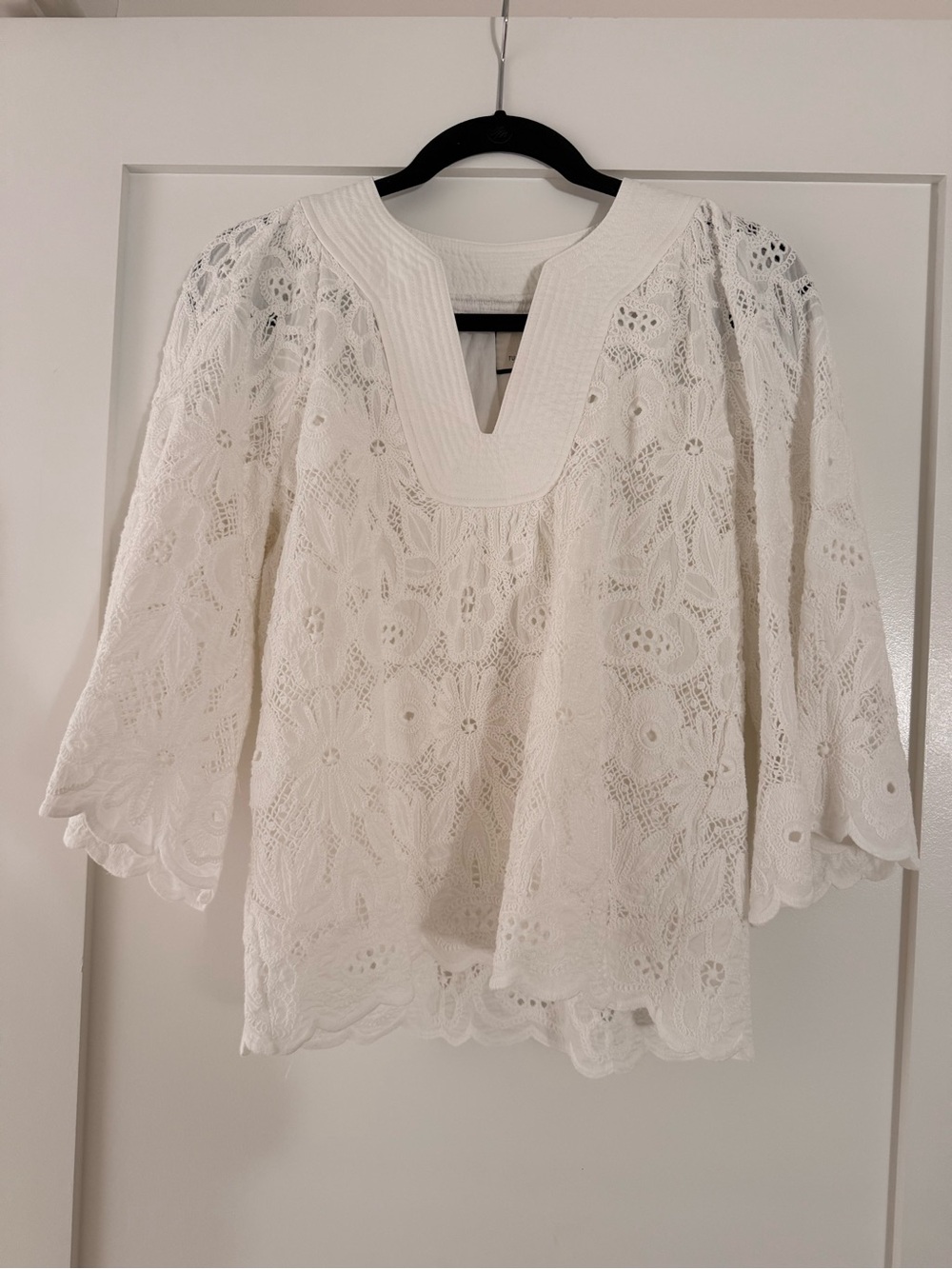 Tuckernuck White Eyelet Lace Florian Blouse | Size Small | NWT-Like